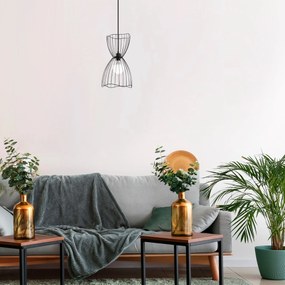 Candeeiro Suspenso Zeyno – Preto – 25 x 25 cm