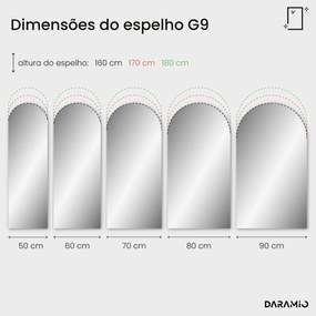 Espelho atípico com LED G9