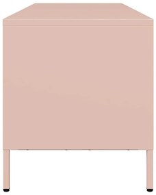 Móvel de TV 135x39x43,5 cm aço laminado a frio rosa