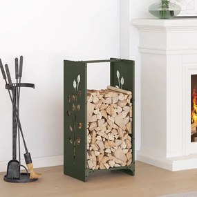 Suporte para lenha aço laminado a frio verde azeitona