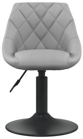 Cadeiras de jantar giratórias 6 pcs veludo cinzento-claro
