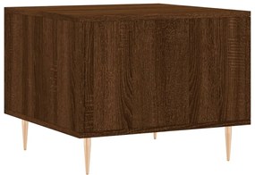 Mesa centro 2 pcs 50x50x40 cm madeira proc. carvalho castanho