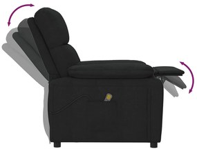 Poltrona de massagens reclinável tecido preto