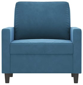 Poltrona 60 cm veludo azul