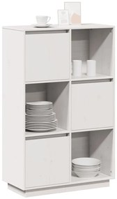 Aparador alto74x35x117 cm pinho maciço branco
