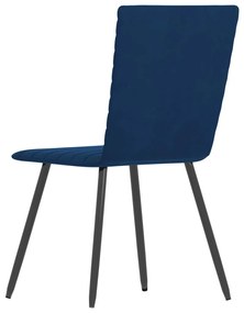 Cadeiras de jantar 2 pcs veludo azul