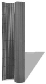 Cerca de jardim dupla face PVC 90x300 cm cinzento