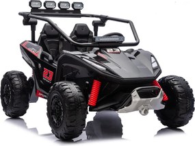 Buggy elétrico para Crianças 24V, 4x200W, 2 lugares TURBO 23, Rodas Espuma EVA, Assento Couro ecológico Preto