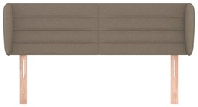 Cabeceira cama abas tecido 147x23x78/88 cm cinzento-acastanhado