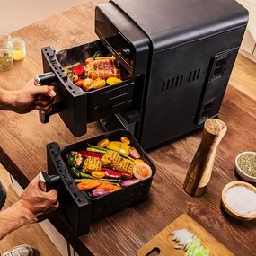 Fritadeira de ar de 10L Cecofry DuoLevel 10000 com cubas sobrepostas de 5L, 2400 W de potência