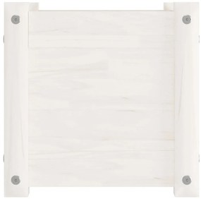 Vasos/floreiras de jardim 2 pcs 31x31x31 cm pinho maciço branco