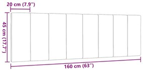 Almofadão de cabeceira 160 cm tecido azul