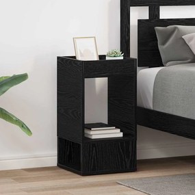 vidaXL Mesa de apoio 2 pcs Carvalho Preto 30 x 30 x 56 cm