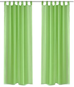 Cortina verde-maçã 140 x 175 cm 2 peças