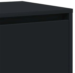 Buffet Preto Preto Madeira Engenheirada 135 x 41 x 75 cm