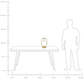 Candeeiro de mesa em metal dourado 35 cm YANKEE Beliani