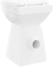 Sanita alta sem rebordo fecho suave cerâmica branco