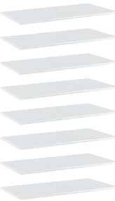 vidaXL Prateleiras para estante 8 pcs 80x40x1,5cm contraplacado branco