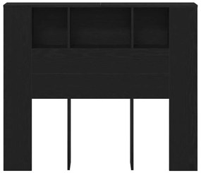 Cabeceira de Armário vidaXL Preto Carvalho 120x19x104,5 cm Madeira Eng