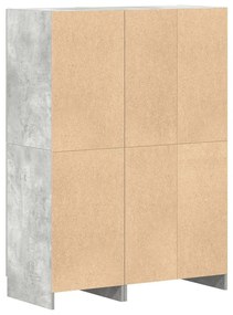 2 pcs armário de cozinha conjunto deriv. madeira cinza cimento