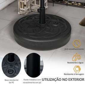 Base para Chapéu de Sol de PE Redonda Suporte para Chapéu de Sol 2,5kg