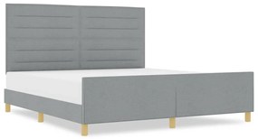 Estrutura de Cama vidaXL Cinza Claro 180x200 cm Tecido