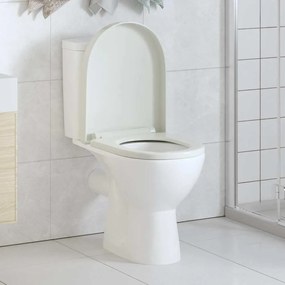 vidaXL Tampo sanita fecho suave design remoção rápida quadrado branco