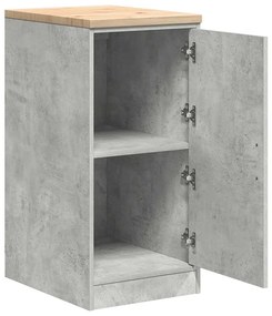 Armário de arrumação de garagem Betão Cinzento 40x51x85 cm