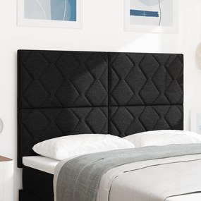 vidaXL Cabeceira Design de Blocos de Diamante Preta 160 cm Tecido