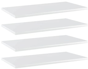 vidaXL Prateleiras para estante 4 pcs derivados de madeira branco