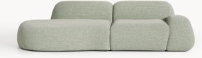 Módulo com chaise longue em bouclé Wolke (3 lugares)