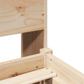 Cama com estante sem colchão 90x190 cm pinho maciço