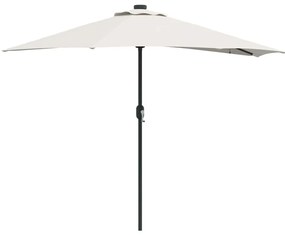Parasol de Jardim Meio Areia Largo Alumínio