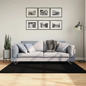 Tapete pelo curto macio e lavável HUARTE 120x170 cm preto