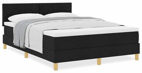 Cama Box Spring com Colchão Preta 160x200 cm Tecido