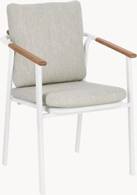 Cadeiras de jantar de jardim empilháveis com braços Leonida, conjunto de 4