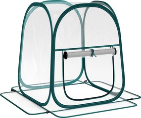 Outsunny Mini Estufa Dobrável Pop-up para Exterior com Porta Enrolável e Cobertura Transparente | Aosom Portugal