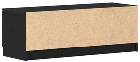 Estante para TV vidaXL Preto Carvalho 102x35x36,5 cm Madeira de engenh