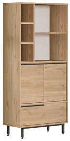 Armário de Casa de Banho ON9C – Nogueira – 74,8 cm x 161,6 cm x 35,5 c