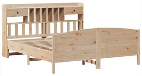 Cama com estante sem colchão 180x200 cm pinho maciço