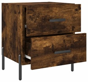Mesa de cabeceira 2 pcs derivados de madeira carvalho fumado