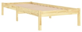 Estrutura de cama 100x200 cm madeira pinho maciço