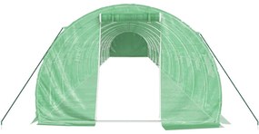 Estufa com estrutura de aço 54 m² 18x3x2 m verde