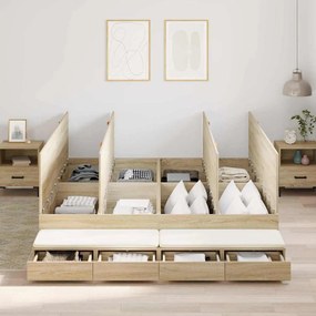 Estrado de Cama Carvalho Sonoma 200x200 cm