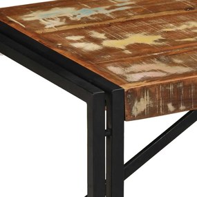 Mesa de centro multicor 100x50x35 cm madeira maciça recuperada
