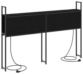 Cabeceira de armazenamento com cabeceira Carvalho preto 135 cm