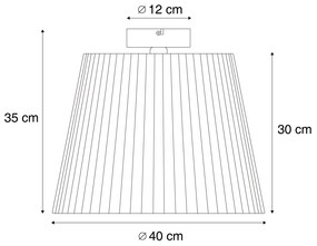 Plafon de exterior com corda preta IP54 - Jayla Japandi