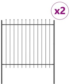 Cerca para Jardim Cinzeto 5.1 x 1 m Aço revestido a pó
