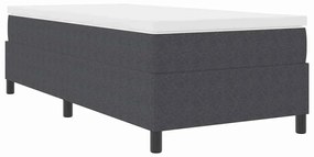 Cama Box Spring vidaXL Cinza Escuro 90x200 cm em Tecido Corduroy