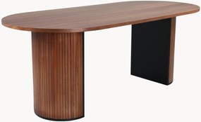 Mesa de jantar oval em madeira Bianca, 200 x 90 cm